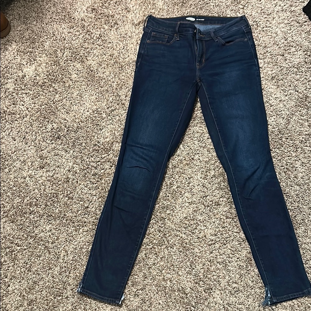 Old Navy Women's Deep Blue Skinny Jeans